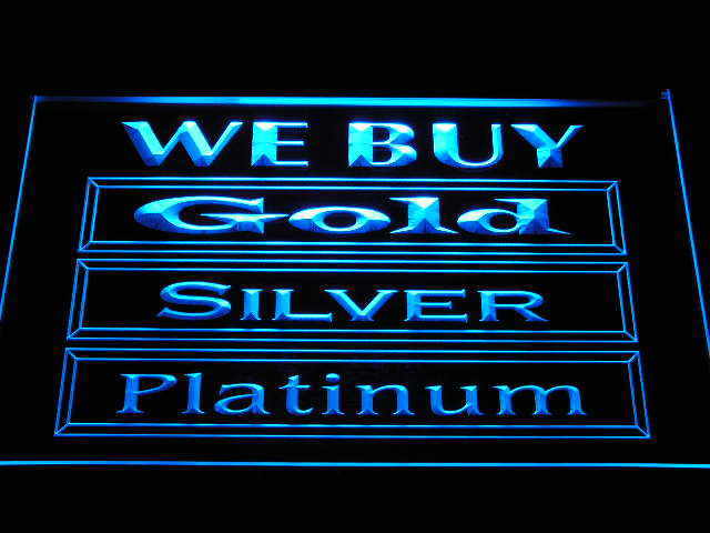 We Buy Gold Silver Platinum Shop Display Advertising Neon Light